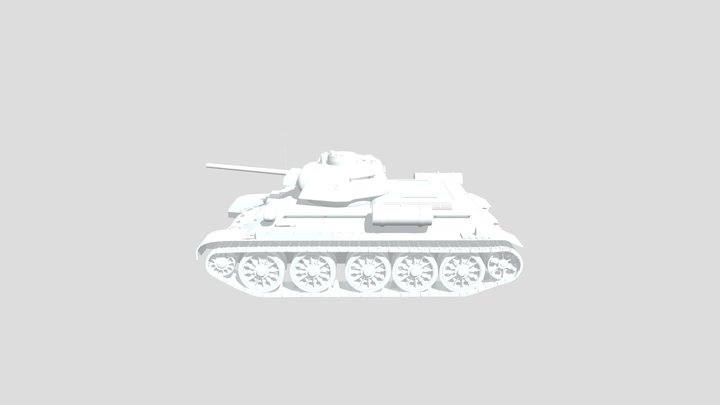 T-34 Base Mesh 3D Model