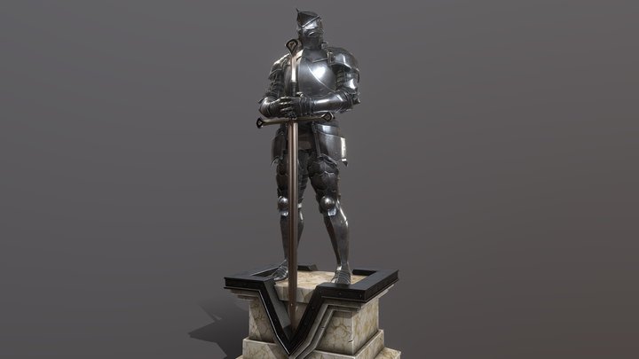 Knight Statue 3D Model