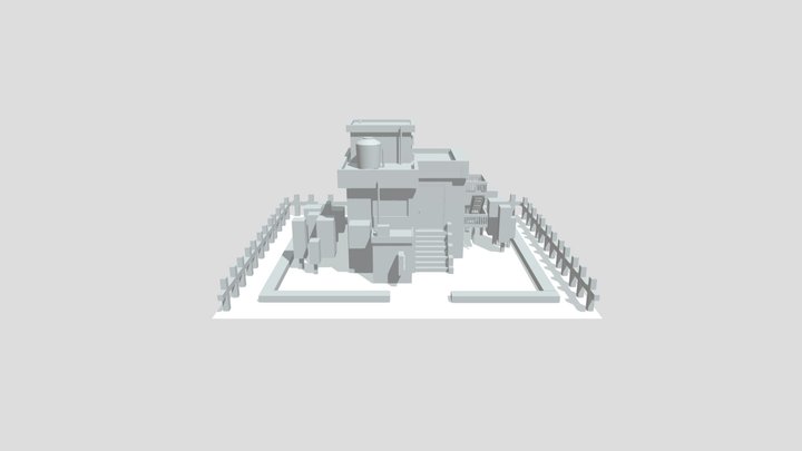 Low Poly City Building 3D Model