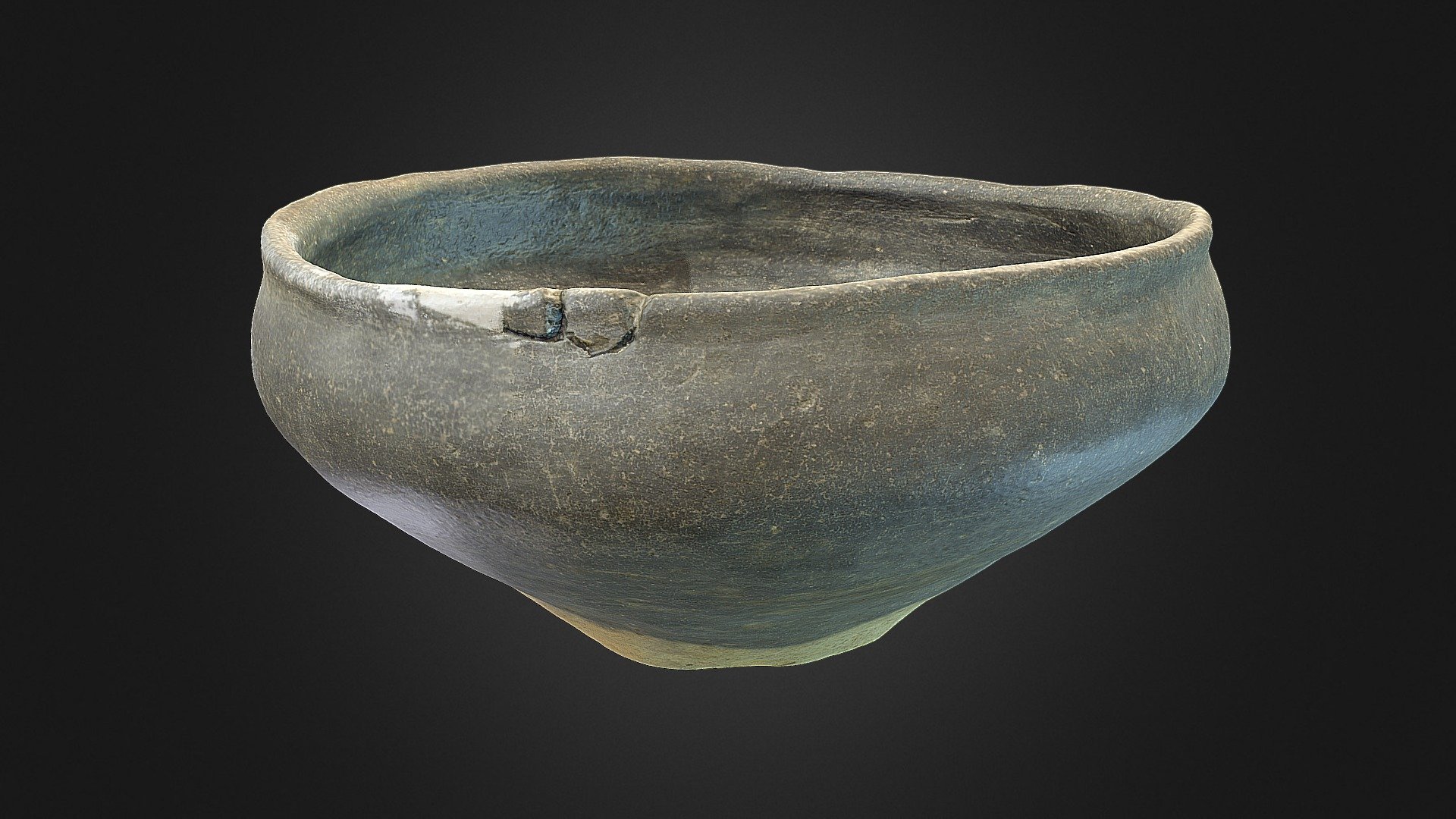 Clay bowl, Chaplin burial ground