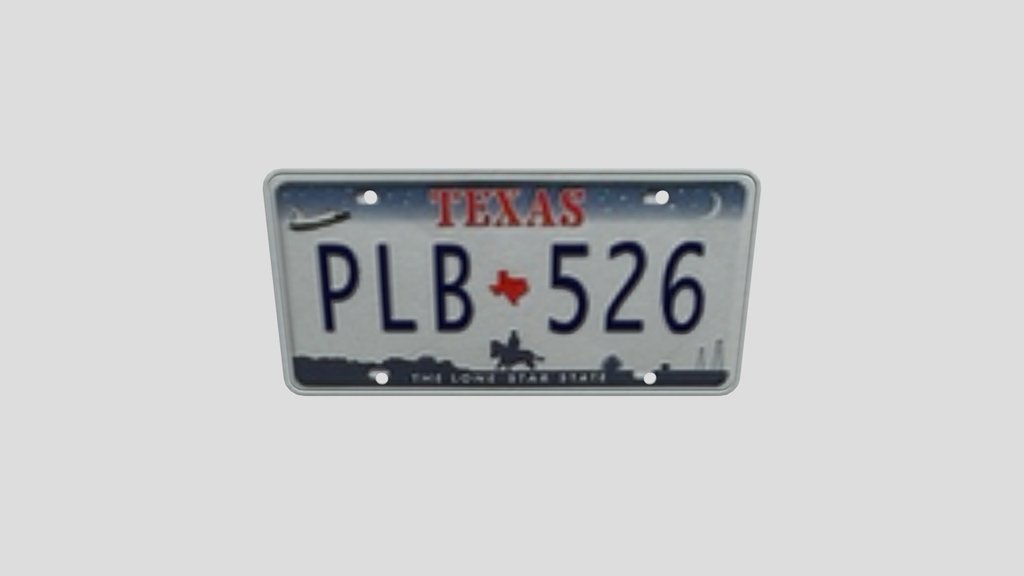 Texas Licence Plate Pl
