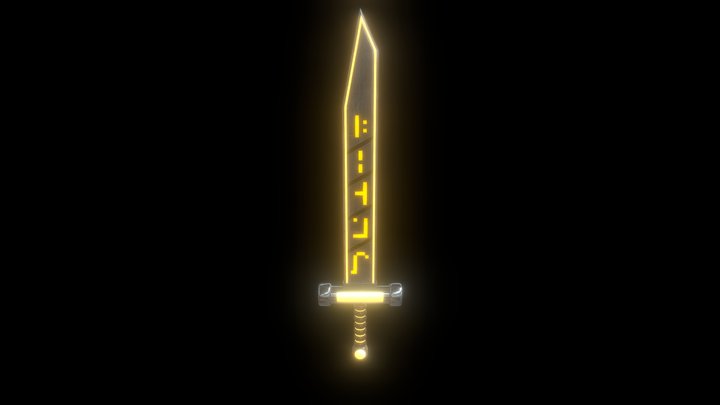 Energy Cell Sword 3D Model