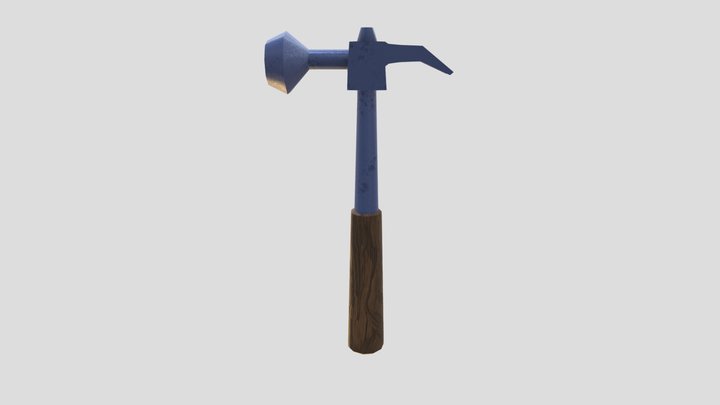 Cartoon Hammer 3D Model