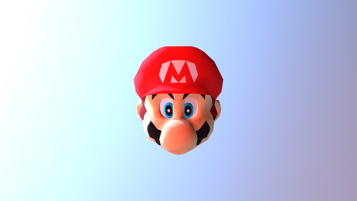 Nintendo 64 - Super Mario 64 - Marios Head 3D Model