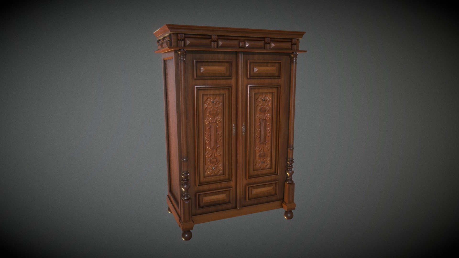 Stylish Wardrobe - 3D model by paulevans92 [739ae4e] - Sketchfab