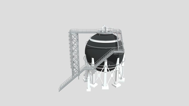 Gas Storage (Pressure Vessle) 3D Model