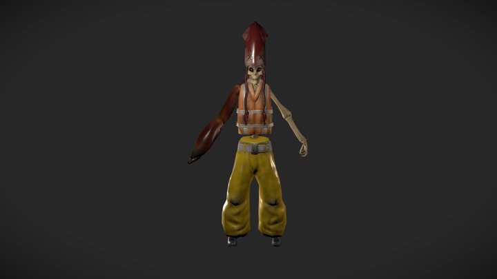 Skeleton T-pose 3D Model