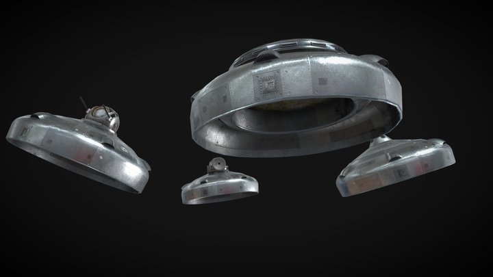 UFO Atmospheric Recon Saucers 3D Model