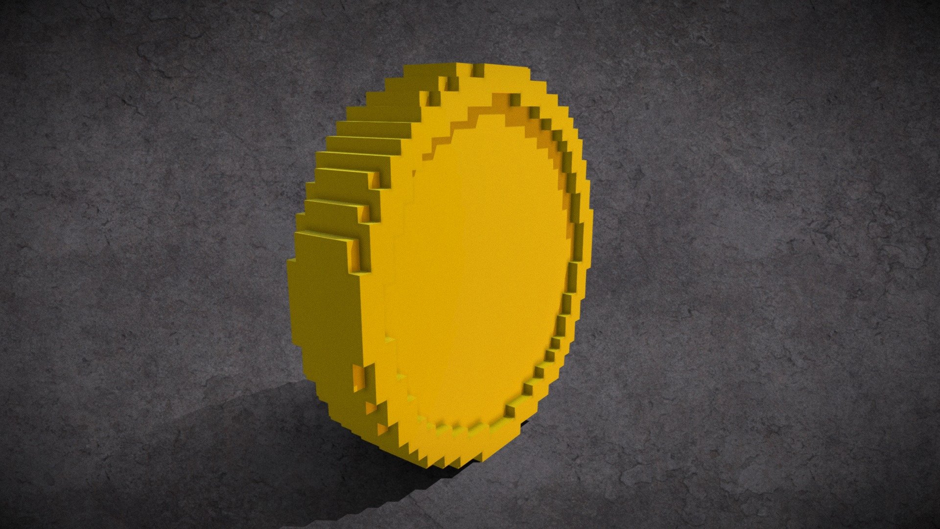 Gold Voxel Coin 1 - By Velivian Fesothe - 3D model by Velivian Fesothe  (@fesothe) [739ed64]