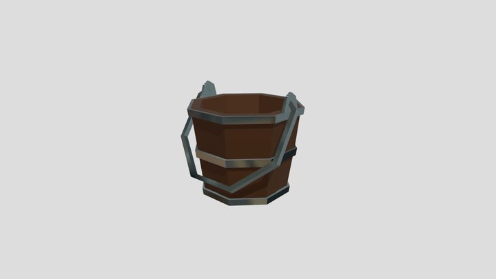Low poly bucket 3D Model