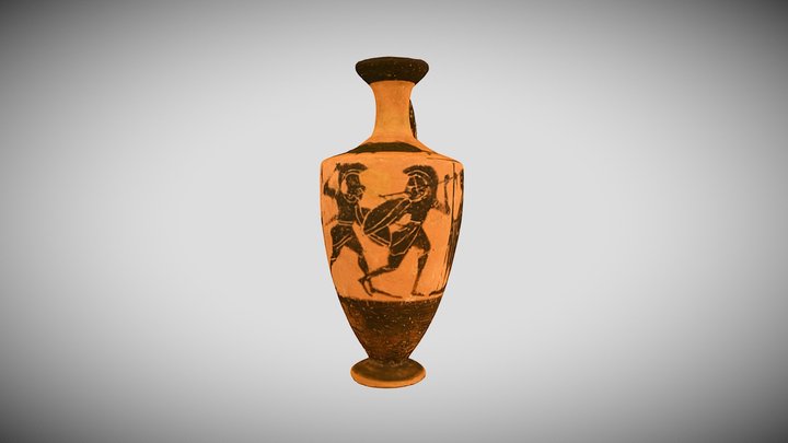 Attic Black Figure Lethykos 3D Model