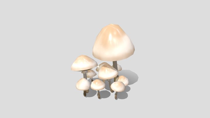 (porcelain) mushroom- Forest Shooter 3D Model