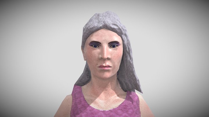 Low poly woman 3D Model
