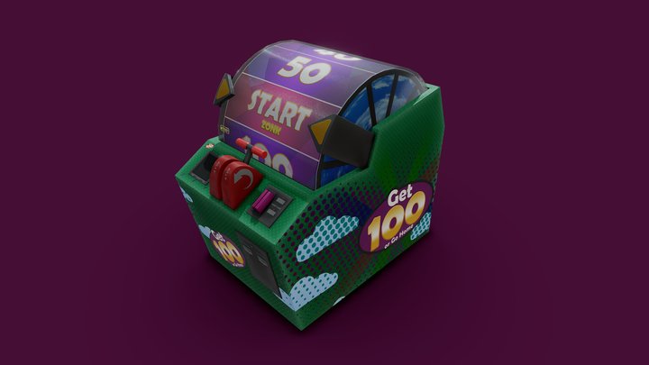 Arcade Game Roulette #A Lowpoly Game Ready Asset 3D Model