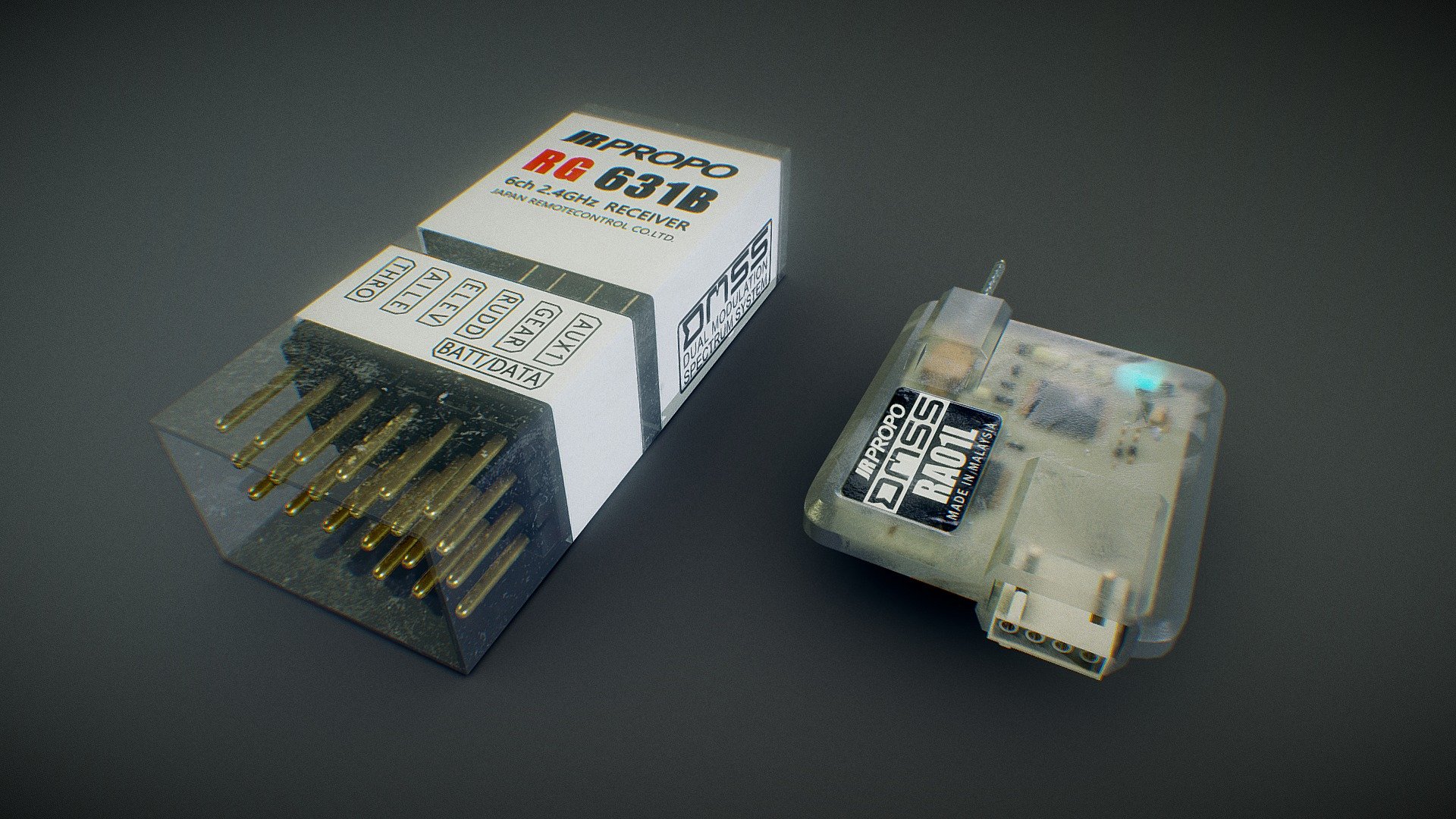 RG 631B Receiver and RA01L 3d model - 3D model by DrawingDoom ...