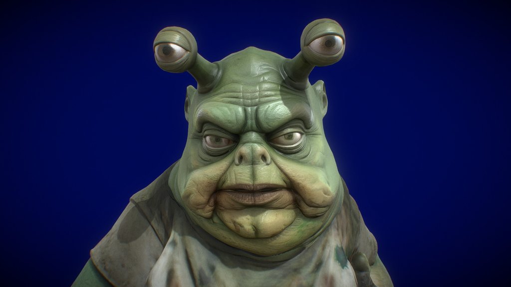 Fat Alien lost his pants (animated)