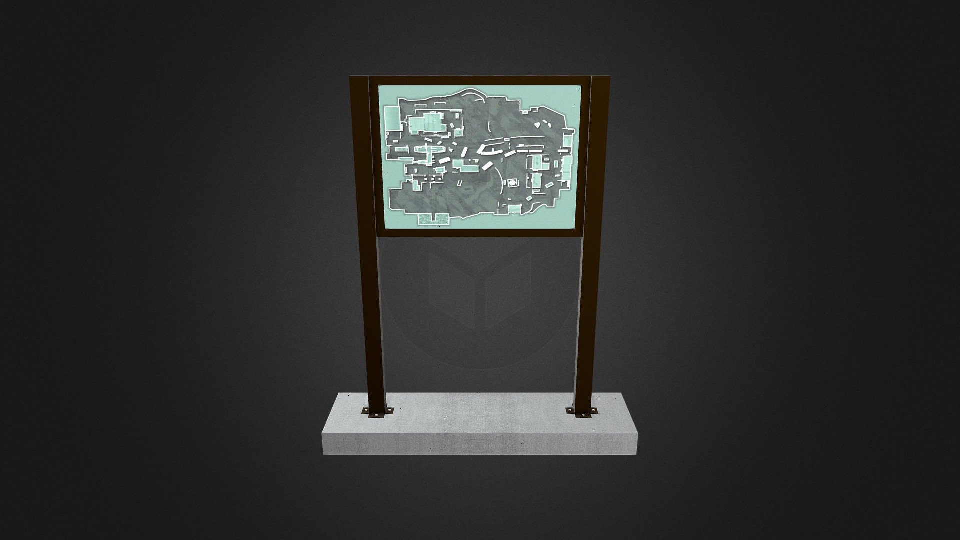 Camelot Map Sign - Download Free 3d Model By Fabtech [73a72c0] - Sketchfab