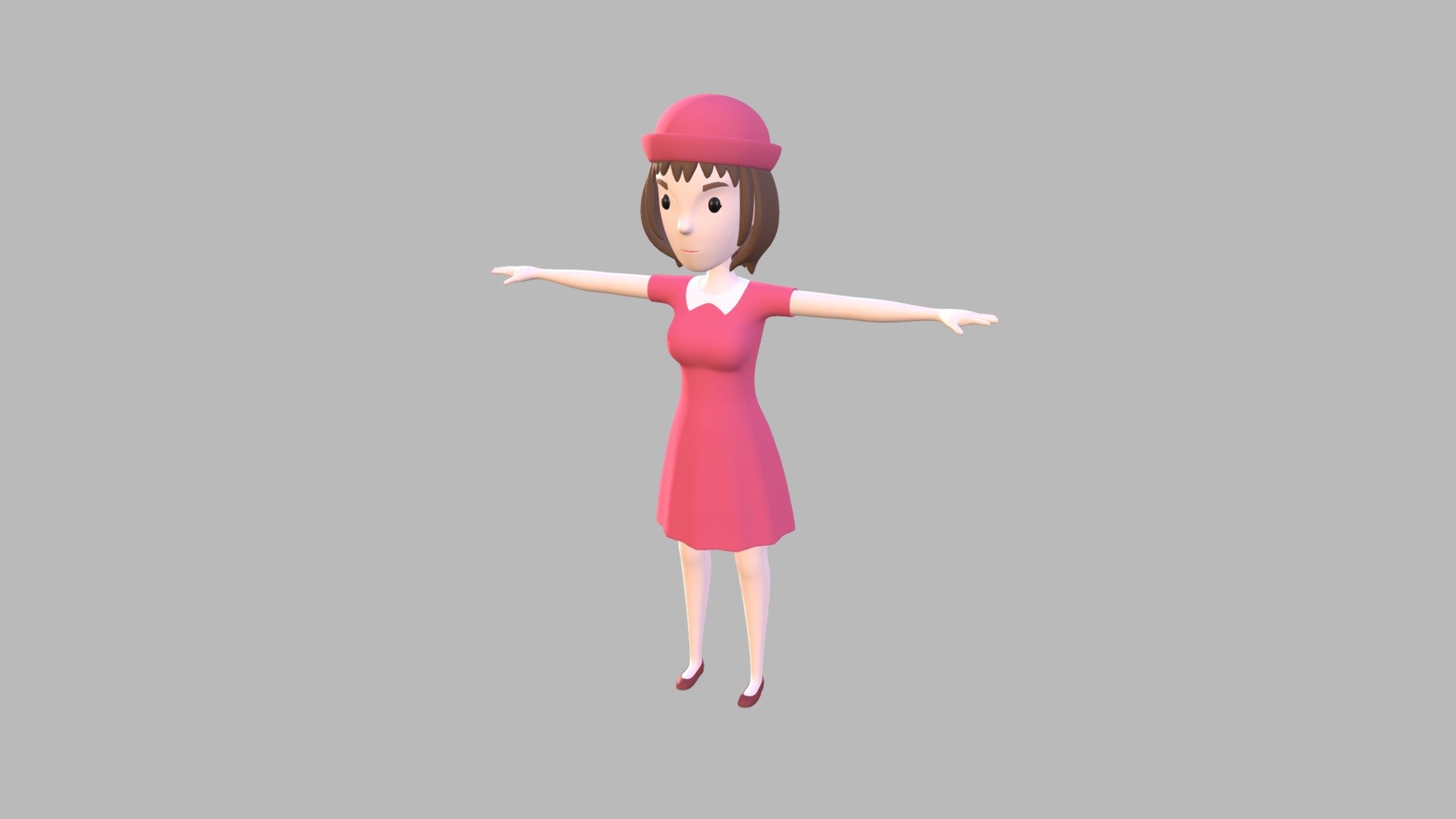 Cartoongirl024 Girl Buy Royalty Free 3d Model By Bariacg [73a9134