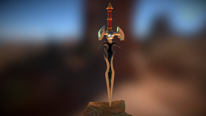 Sword frostmourne rune blade wow 3D Model