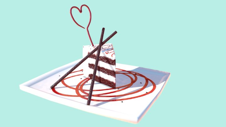Red Velvet Cake 3D Model