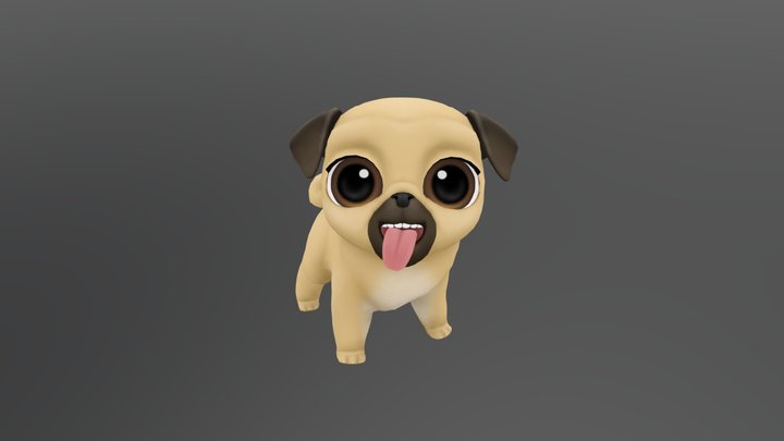 Louie the Pug 3D Model