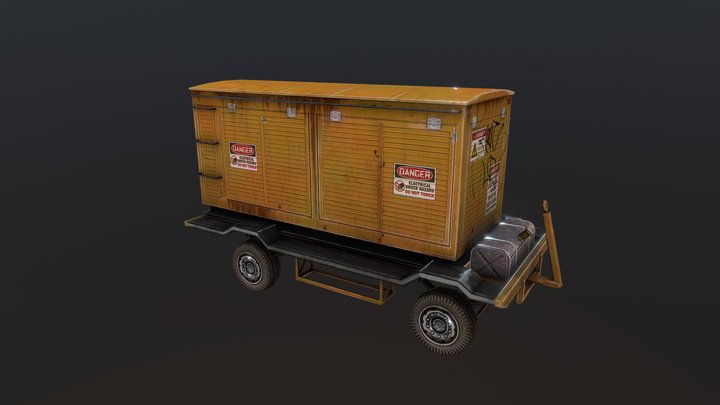 Power Plant Wheeled 3D Model