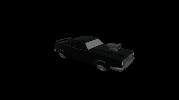 Muscle Hover Car 3D Model