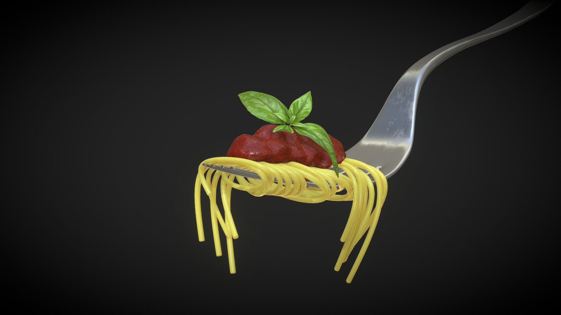 3D model The fork - This is a 3D model of the The fork. The 3D model is about a spoon with a strawberry on it.