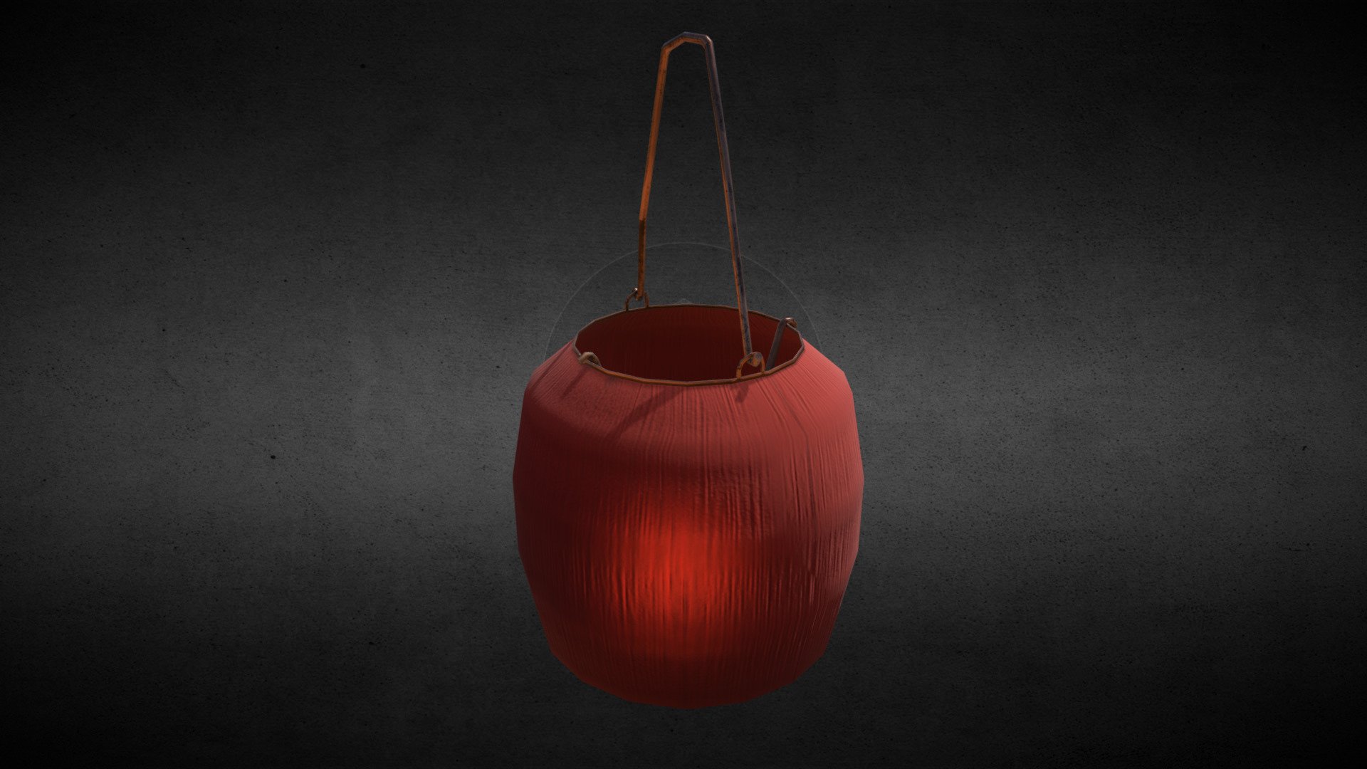 Old Chinese Lantern - lowpoly for free download