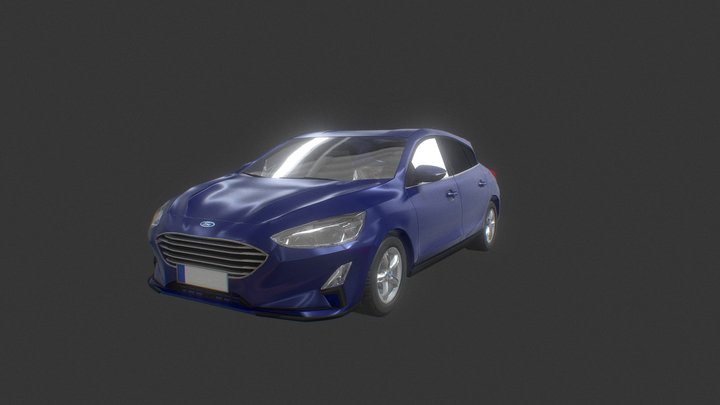 Ford Focus Trend+ 2020 (HIGH POLY FOR RENDERING) 3D Model