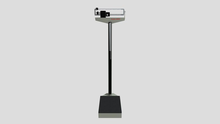 Height and Weight Scale. 3D Model