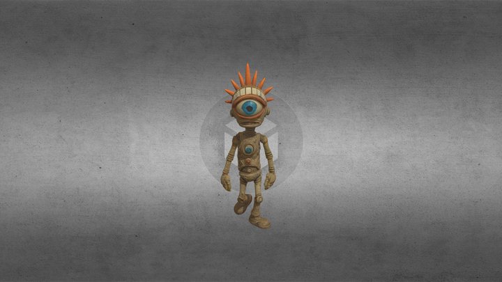 One-Eyed Guardian of the Temple Snacks 3D Model