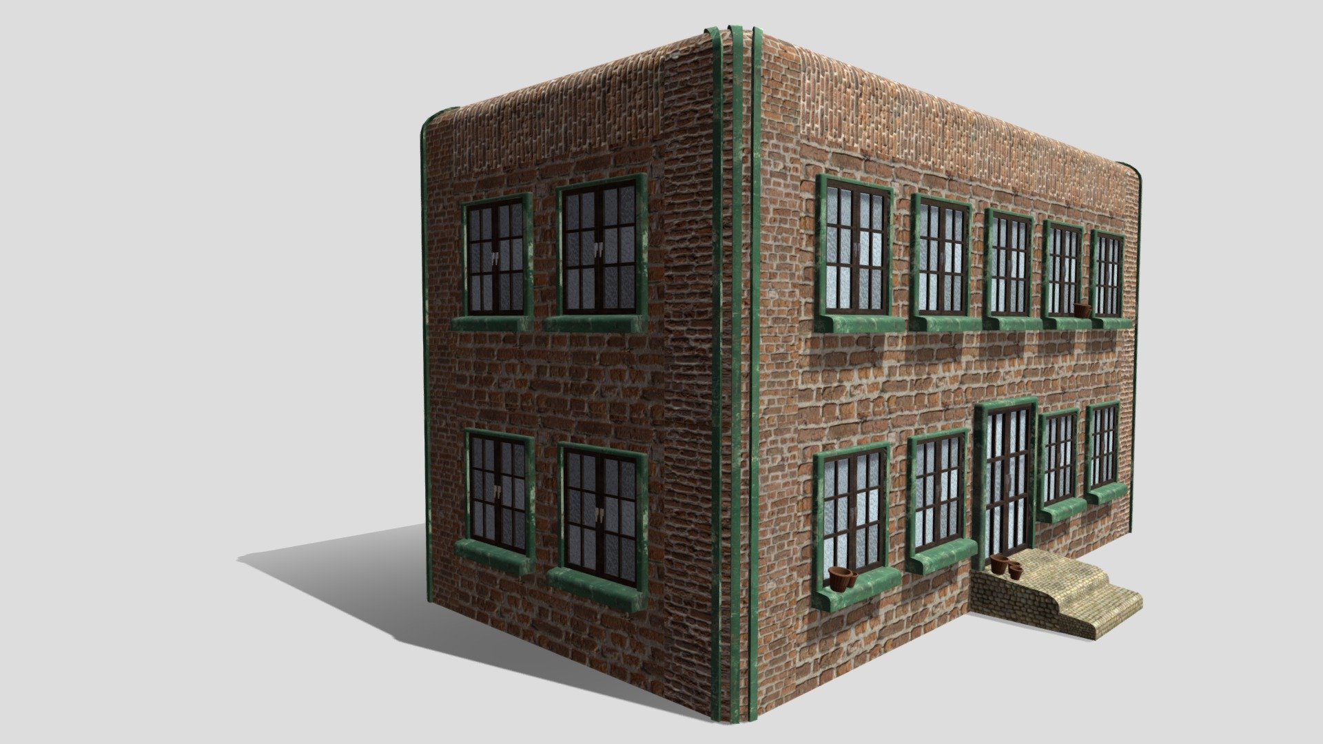 Old Style Hotel Building Modular - Download Free 3D model by ...