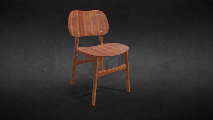 Wooden Chair 3D Model