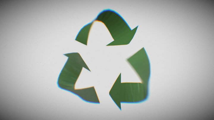 Animated Recycle Arrows 3D Model
