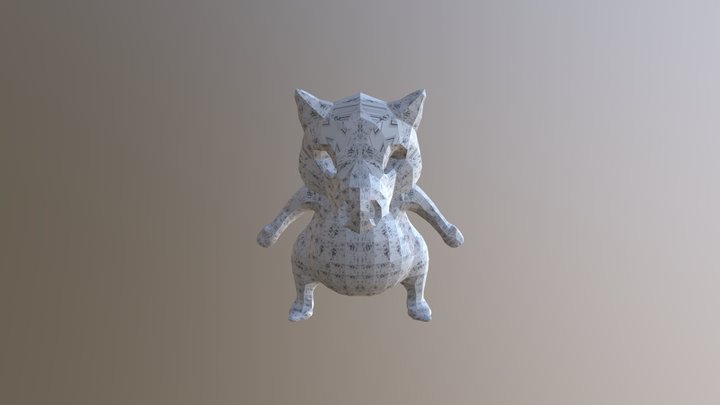 Retopo Cubone 3D Model