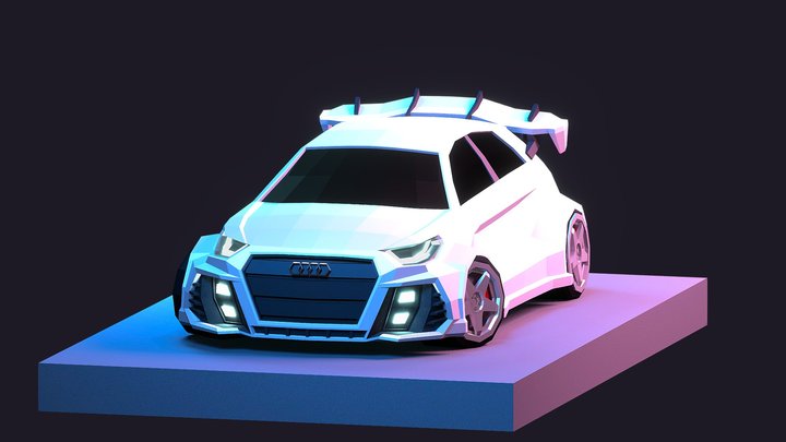 Audi S1 Low Poly 3D Model