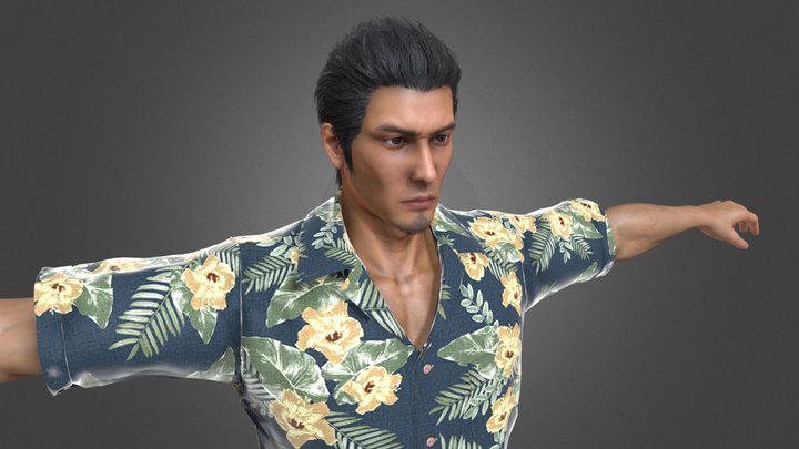 Yakuza Kiwami 3 Demo - Kiryu (Okinawa) – Gratis 3D-model STL