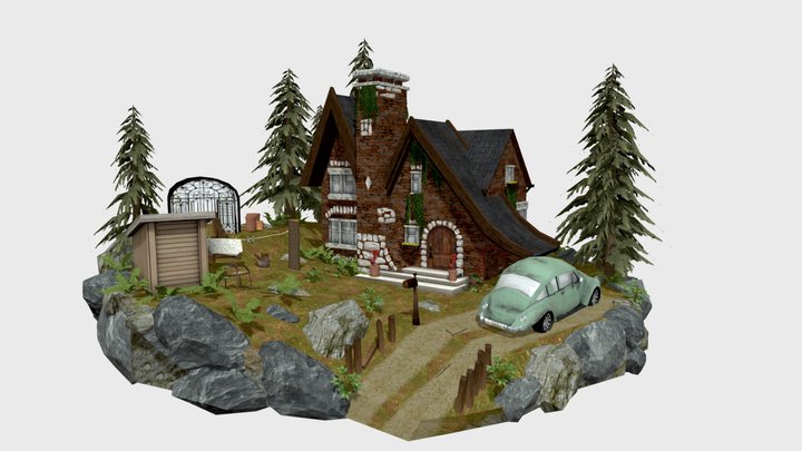 DAE Diorama - Grandma's House 3D Model