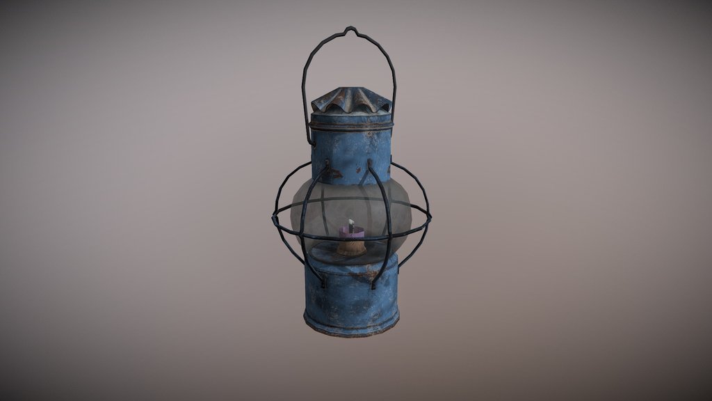 Realistic Oil Lamp | Game Ready HQ Survival Prop