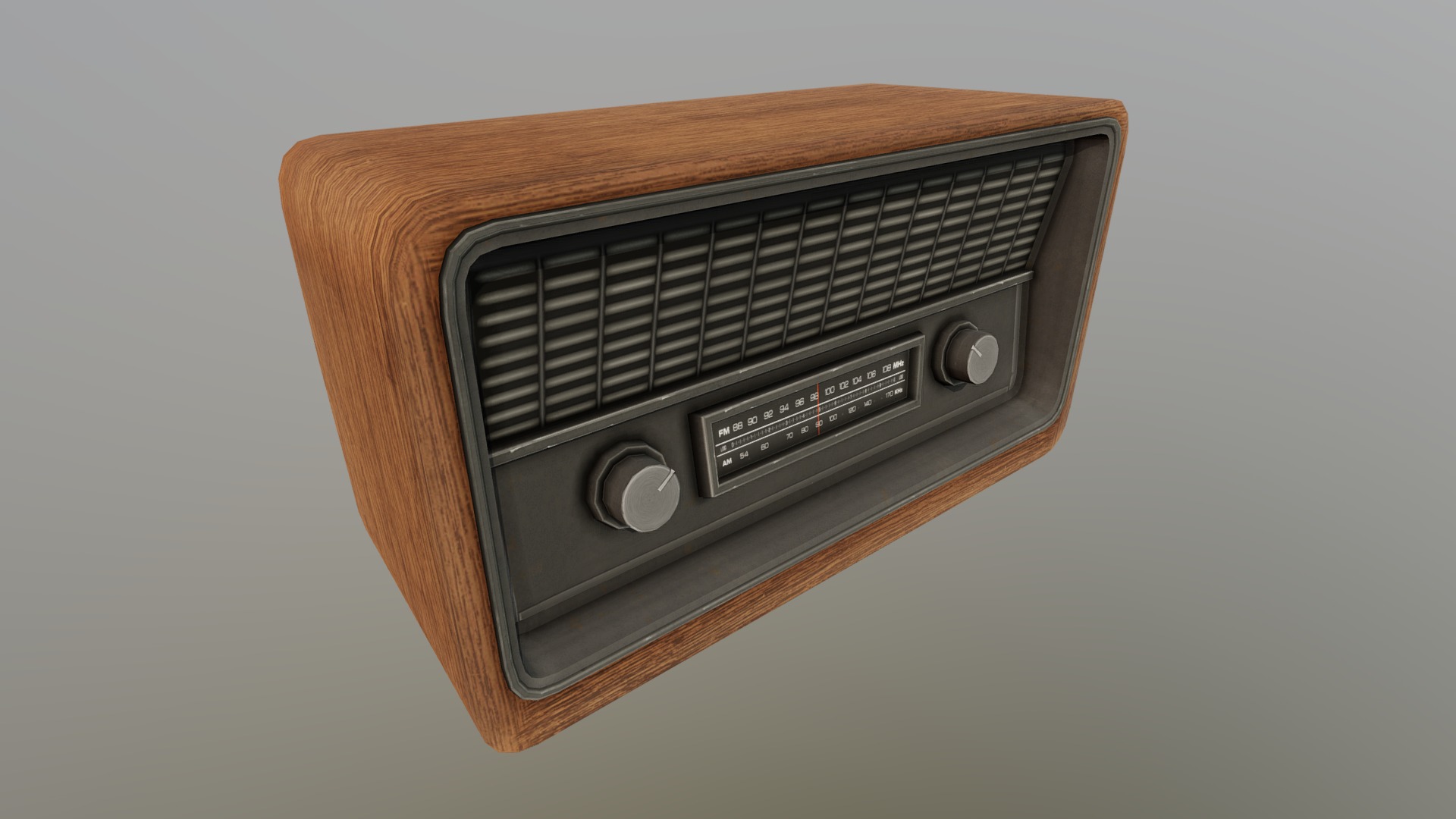 3D model Retro Radio - This is a 3D model of the Retro Radio. The 3D model is about a rectangular electronic device.