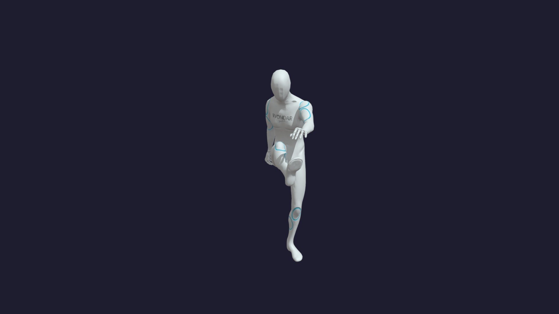 Double kick stretching — Sketchfab embed 3D viewer