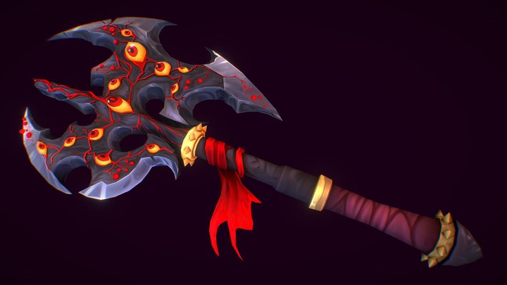 Game Art: The Watchers Axe 3D Model