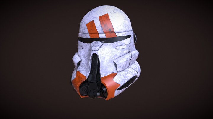Clone Trooper Airborne Helmet 3D Model
