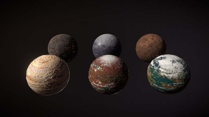 Various Planets 3D Model