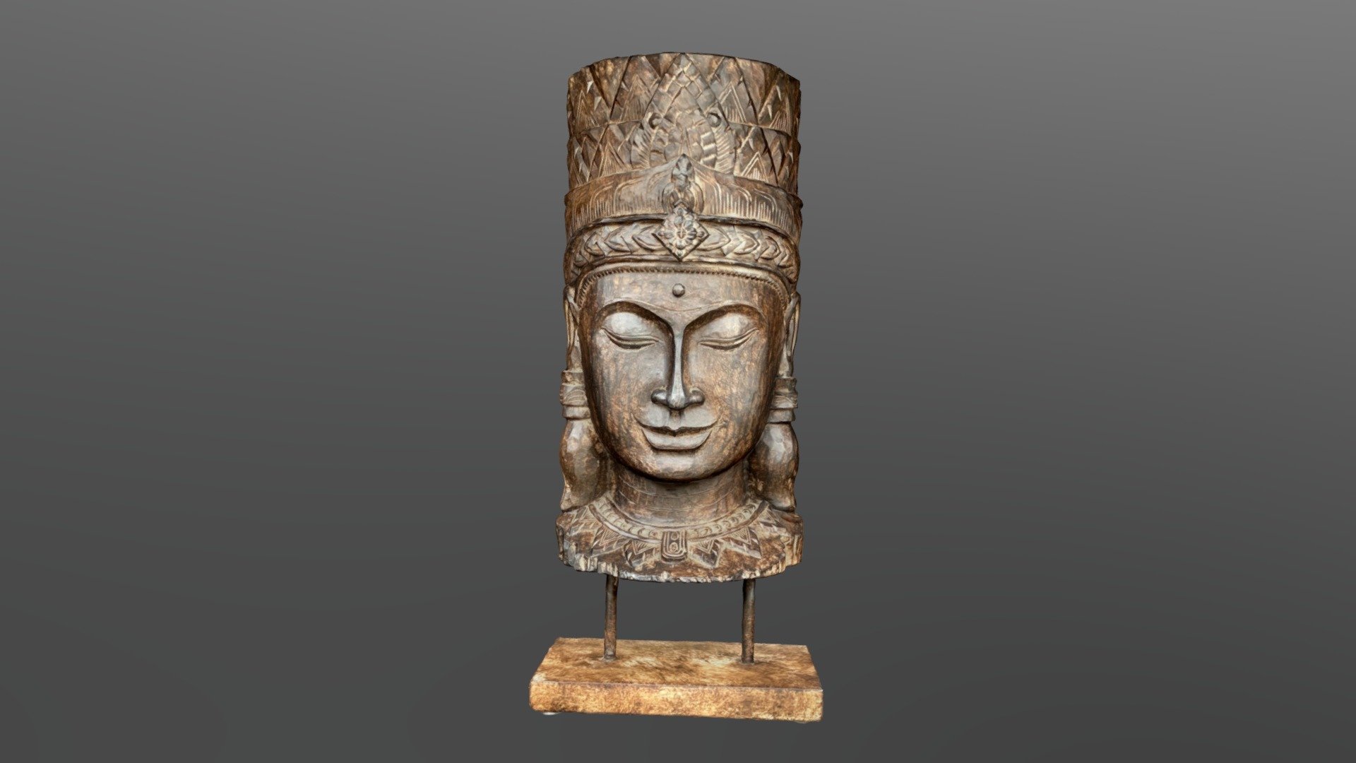 Day 093: Buddha Face Sculpture - Buy Royalty Free 3D model by uttamg911 ...