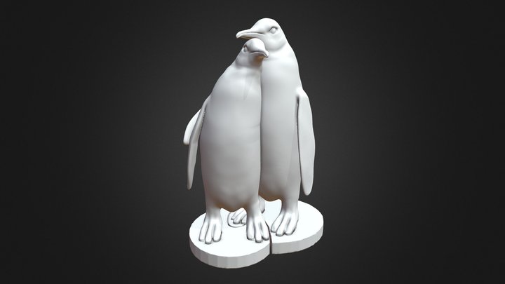 Penguins - Hugging Animals - 3d Print