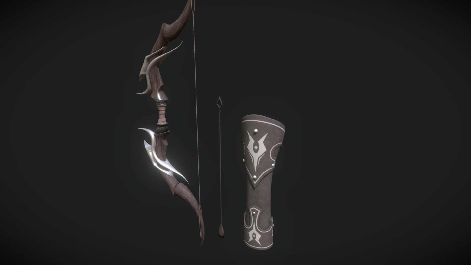 Rangers Bow and Quiver - 3D model by Herrah [73c8f0b] - Sketchfab