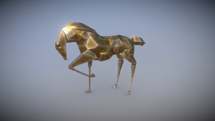 Horse metallic decore 3D Model