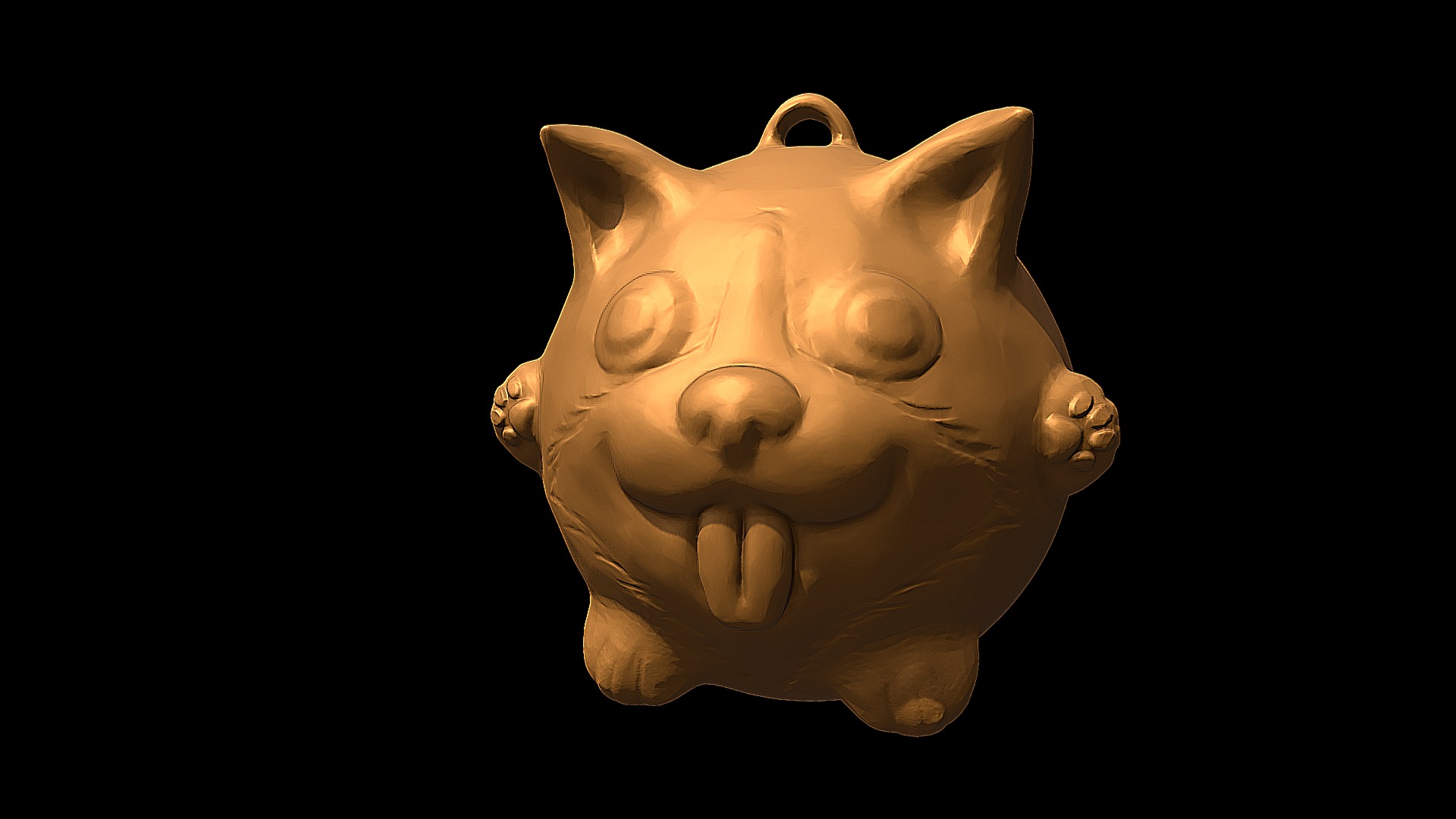 3D model Corgi Pendant Printable - This is a 3D model of the Corgi Pendant Printable. The 3D model is about a close-up of a skull.